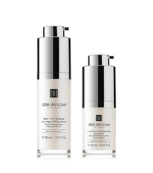 Комплект от околоочен серум и серум за лице снимка