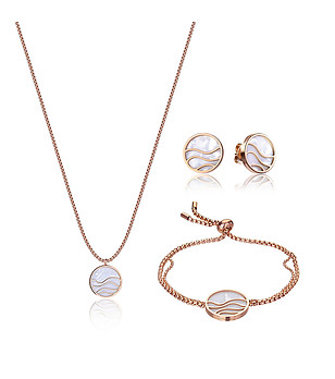 Комплект от 3 бижута в розовoзлатисто Moonlit Beach снимка