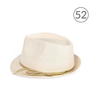 Детска шапка тип трилби в цвят екрю Anika снимка