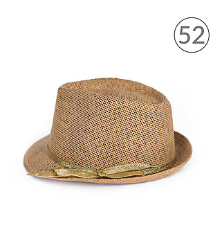 Светлокафява детска шапка тип трилби Anika снимка