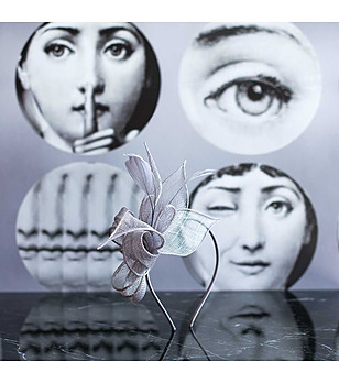 Фасинатор Stylish Bow в сиво снимка