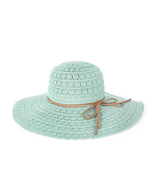 Дамска лятна шапка в цвят мента Florina снимка