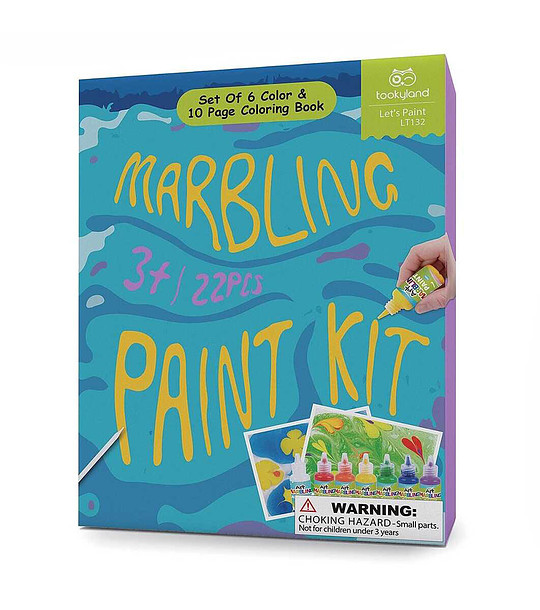 Комплект за рисуване Мраморни картини с 6 боички снимка