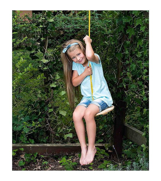 Дървена кръгла люлка Маймунка снимка