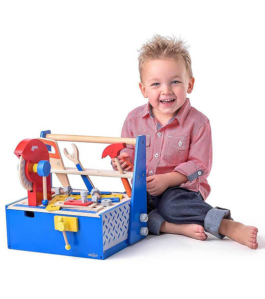 Дървено сандъче с инструменти Помощникът на татко снимка