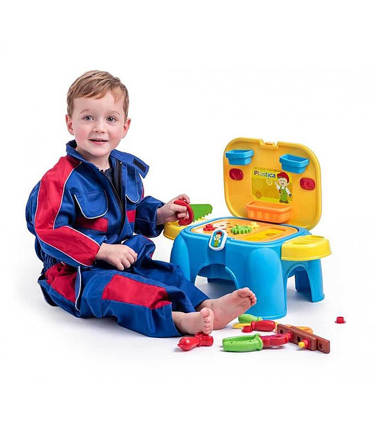 Комплект 2 в 1 - Работилница с инструменти и столче снимка