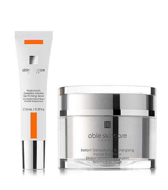 Комплект от околоочен серум и ексфолиант снимка