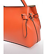 ОраНЖЕВА дамска чанта от естествена кожа-2 снимка