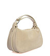 Дамска чанта от естествен велур в светлобежово-1 снимка