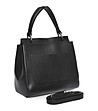 Черна дамска кожена чанта-1 снимка