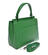 Зелена дамска кожена чанта-1 снимка