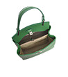 Зелена дамска кожена чанта-3 снимка