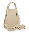 Светлобежова дамска раница от естествена кожа-2 снимка