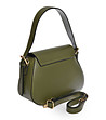 Зелена малка дамска чанта от естествена кожа-1 снимка