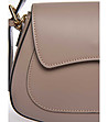 Дамска кожена чанта в цвят таупе-2 снимка