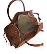 Кафява дамска чанта от естествена кожа-3 снимка