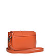 Малка дамска кожена чанта в оранжево-1 снимка