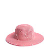 Детска лятна шапка в розово с перли-1 снимка