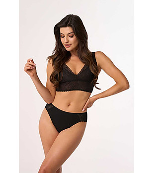 Черни памучни бикини бразилиана Sarita снимка