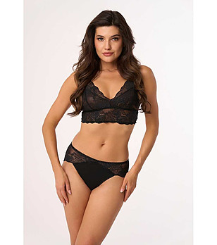 Памучни черни бикини Serina снимка