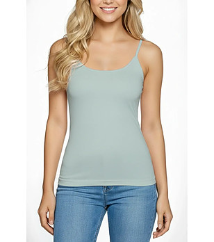 Топ в сиво-ментов нюанс с тънки презрамки Macadi снимка