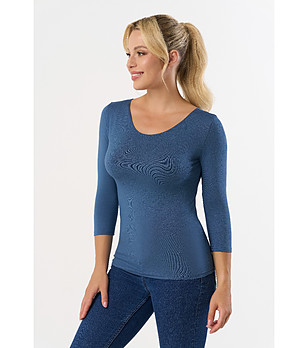 Синя дамска блуза Manati снимка