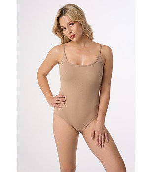 Памучно боди в бежово Tia снимка