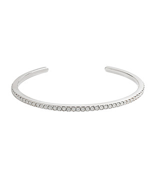 Дамска елегантна сребриста гривна снимка