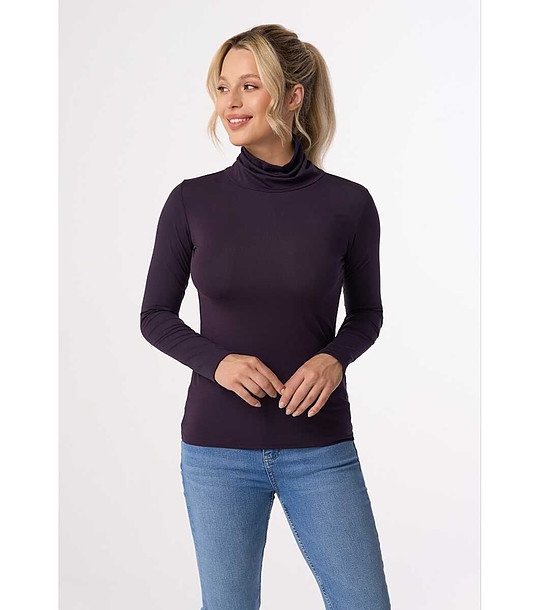 Дамска поло блуза в тъмнолилаво Beverly снимка