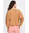 Дамска oversize блуза в цвят карамел Lana-1 снимка