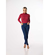 Дамска поло блуза в бордо Beverly-3 снимка