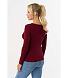 Дамска блуза в бордо с дълги ръкави Manati-1 снимка