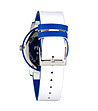 Мъжки часовник в бяло и синьо-1 снимка