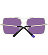 Дамски квадратни слънчеви очила в сребристо с лилави лещи-2 снимка