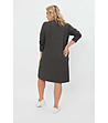 Рокля в черен меланж Avira-2 снимка