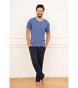 Мъжка пижама в сини нюанси Dallas снимка