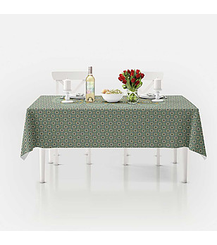 Зелена покривка с принт 140х240 см снимка