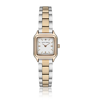 Дамски часовник в сребристо и розовозлатисто снимка