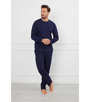 Мъжка памучна пижама в тъмносиньо Salomon снимка