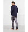 Памучна мъжка пижама в тъмносиньо Edwin-1 снимка