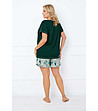 Дамска лятна памучна пижама в зелено Florisa-1 снимка