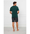 Памучна мъжка лятна пижама в зелено Fogo -1 снимка