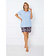 Дамска памучна лятна пижама в сини нюанси Gonesa-1 снимка