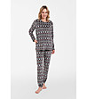 Дамски комплект в цвят графит със зимни мотиви Islandia-1 снимка