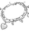 Дамска гривна в сребристо със сърце Cameron-2 снимка