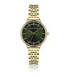 Дамски часовник в златисто с циферблат в зелено-1 снимка