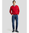 Червен мъжки памучен пуловер VASSIC -2 снимка