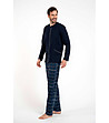 Мъжка памучна пижама в тъмносиньо Jakub -2 снимка