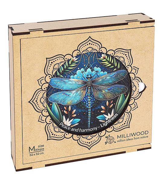 Дървен пъзел Peace and Harmony 206 части Мандала Лекота снимка