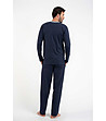 Памучна мъжка тъмносиня пижама Zbyszek -1 снимка